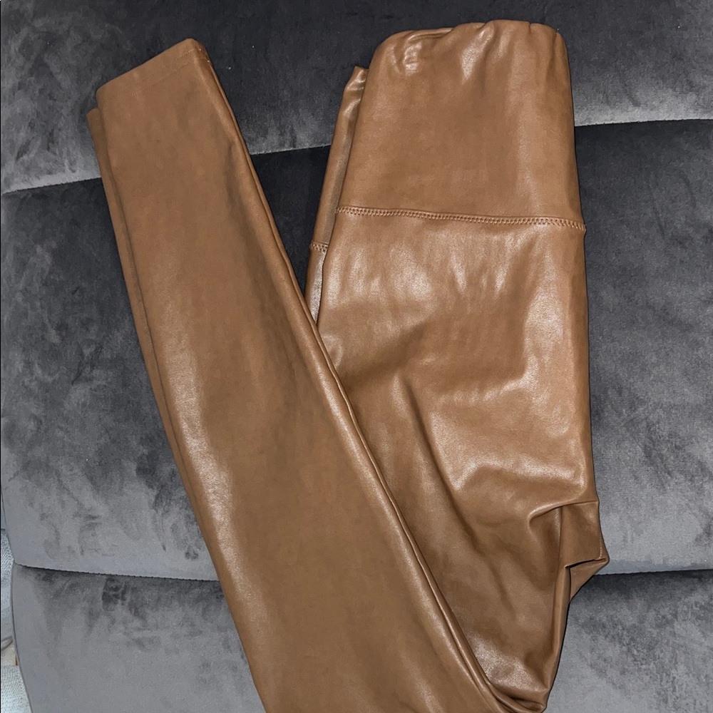 Wilfred Free Tan Faux Leather Pants